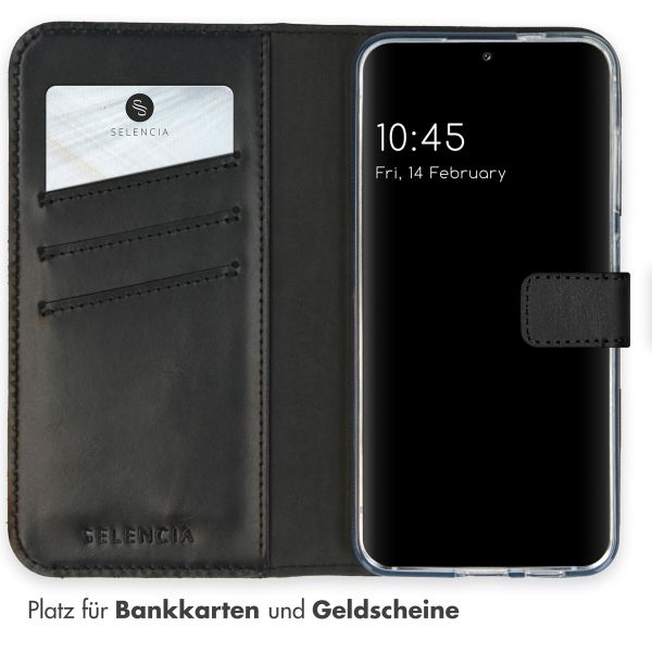 Selencia Echtleder Klapphülle Samsung Galaxy S24 - Schwarz
