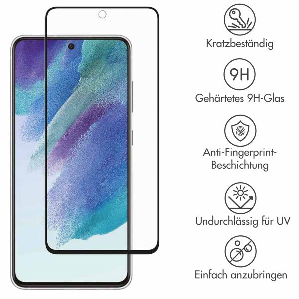 Accezz Full Cover Screen Protector aus gehärtetem Glas Samsung Galaxy S21 FE