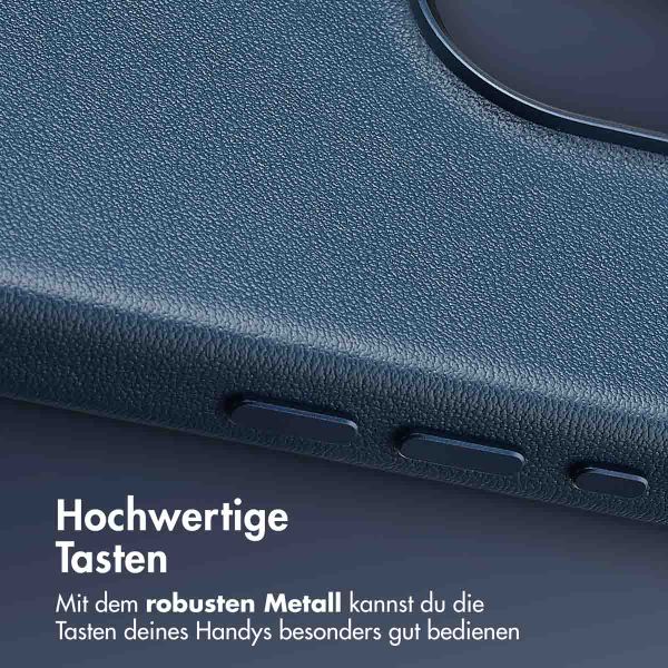Accezz MagSafe Leather Backcover Apple iPhone 16 Pro Max - Nightfall Blue