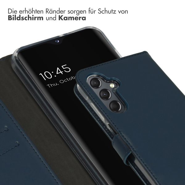 Selencia Echtleder Klapphülle Samsung Galaxy A25 (5G) - Blau