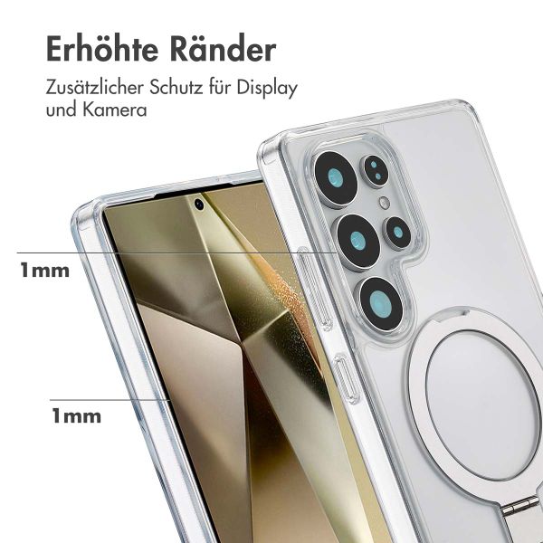 Accezz Ring Stand Backcover mit MagSafe Samsung Galaxy S25 Ultra - Transparent