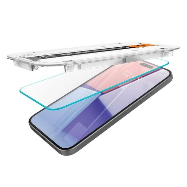 Spigen EZ Fit Glas.tR mit Installation Tray - 1er Pack Apple iPhone 15