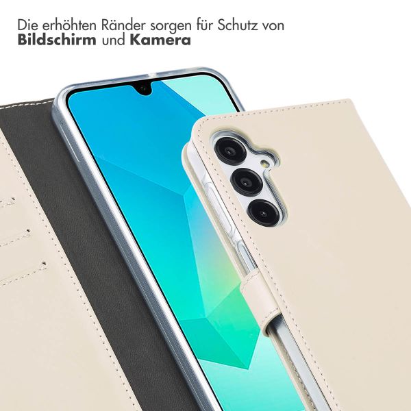 Selencia Echtleder Klapphülle Samsung Galaxy A16 - Greige