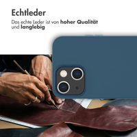 Accezz Leather Backcover mit MagSafe Apple iPhone 14 Plus - Dunkelblau