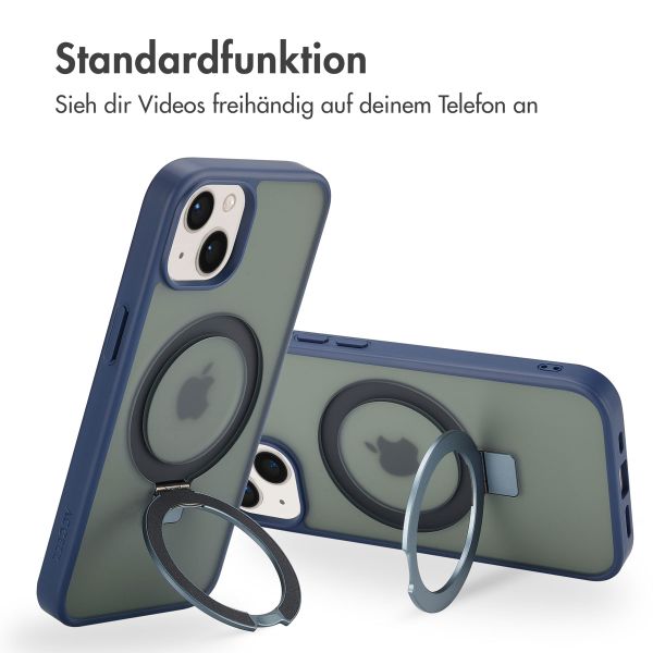 Accezz Ring Stand Backcover mit MagSafe Apple iPhone 14 - Blau