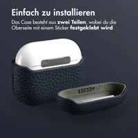 Accezz Echtleder Case  Apple Airpods 3 - Dunkelblau