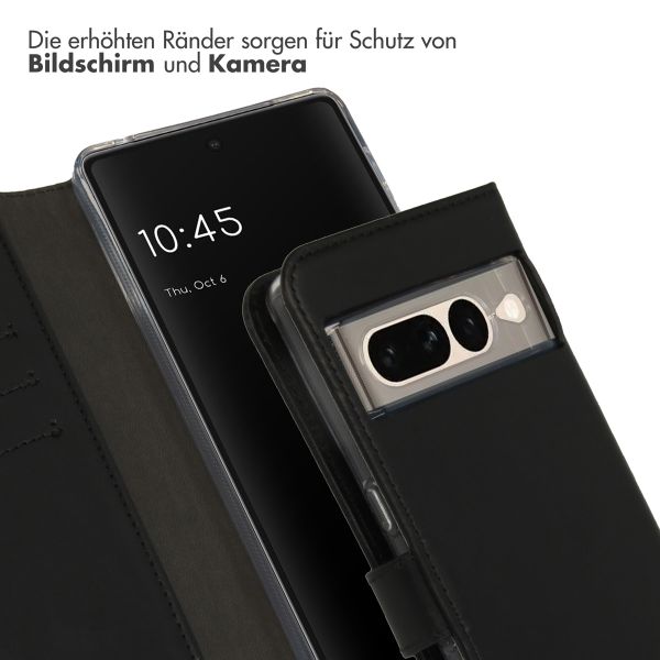 Selencia Echtleder Klapphülle Google Pixel 7 Pro - Schwarz