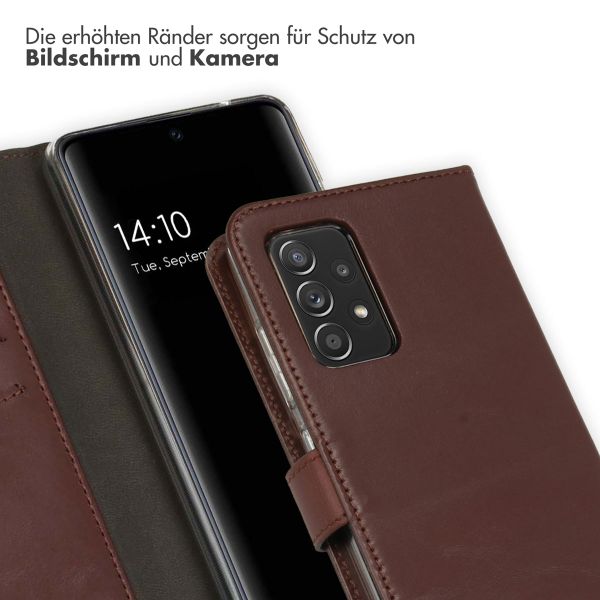 Selencia Echtleder Klapphülle Samsung Galaxy A52(s) (5G/4G) - Braun