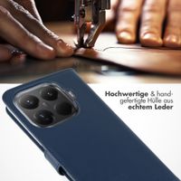 Selencia Echtleder Klapphülle Xiaomi 15T Pro - Dunkelblau