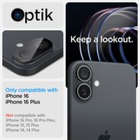 Spigen GLAStR Optik Camera Lens Protector - Kamerainsel-Schutz (2er-Pack) Apple iPhone 16 / 16 Plus - Schwarz