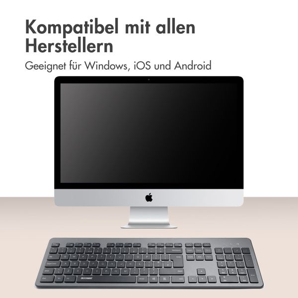 Accezz Premium Desktop QWERTY Bluetooth-Tastatur - Schwarz