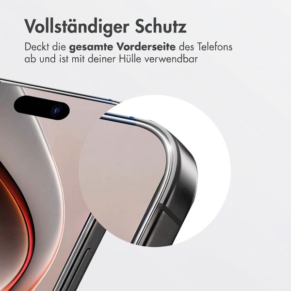 Accezz Gehärteter Glas-Schutz + Applikator Apple iPhone Duo