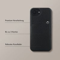 Selencia Riva Back Cover mit Kartenfach Apple iPhone 17e / 16e - Schwarz