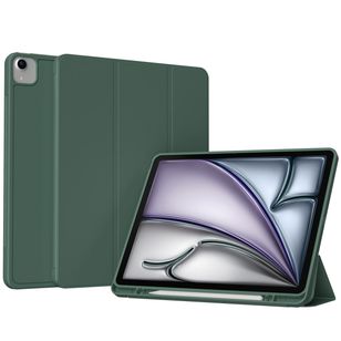 Accezz Smarte Klapphülle aus Silikon Apple iPad Air 13 Zoll (2026) M4 / (2025) M3 / (2024) M2 - Dunkelgrün