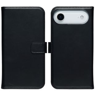Selencia Echtleder Klapphülle Apple iPhone Air - Schwarz