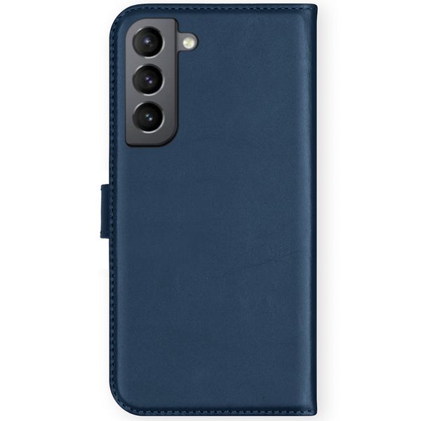 Selencia Echtleder Klapphülle Samsung Galaxy S21 FE - Blau