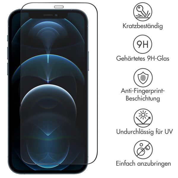 Accezz Full Cover Screen Protector aus gehärtetem Glas Apple iPhone 12 (Pro)