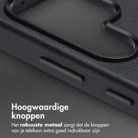 Accezz Echtleder Hülle + MagSafe Wallet Samsung Galaxy S25 Ultra - Onyx Black