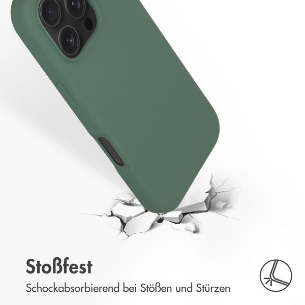 Accezz Liquid Silikoncase mit MagSafe Apple iPhone 16 Pro - Dunkelgrün