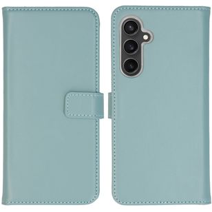 Selencia Echtleder Klapphülle Samsung Galaxy S23 FE - Air Blue