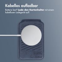 Accezz Magnetische Leder-Wallet mit Standfunktion - Geeignet für Apple Find My - Nightfall Blue