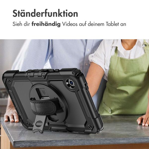 Accezz Robustes Back Cover mit Schultergurt Samsung Galaxy Tab A11 Plus - Schwarz