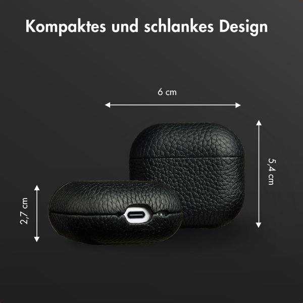 Accezz Echtleder Case Apple AirPods 5 / 4 - Schwarz