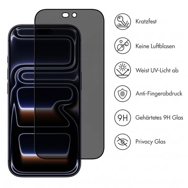 Accezz Privacy Displayschutz aus gehärtetem Glas Apple iPhone 18 Pro