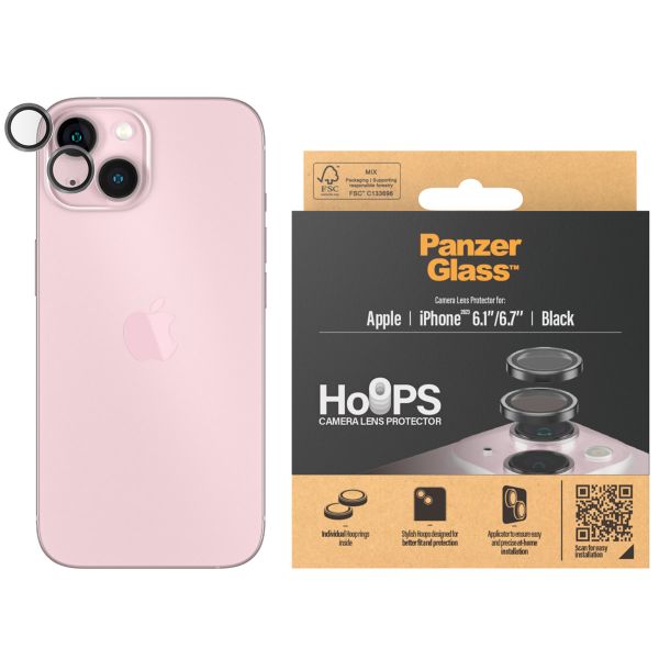 PanzerGlass Hoops Optic Rings Kameraschutz Apple iPhone 15 / 15 Plus - Transparent