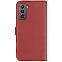 Selencia Echtleder Klapphülle Samsung Galaxy S21 - Rot