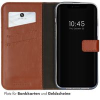 Selencia Echtleder Klapphülle Apple iPhone 14 Plus - Hellbraun