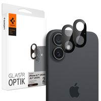 Spigen GLAStR Optik Camera Lens Protector - Kamerainsel-Schutz (2er-Pack) Apple iPhone 16 / 16 Plus - Schwarz