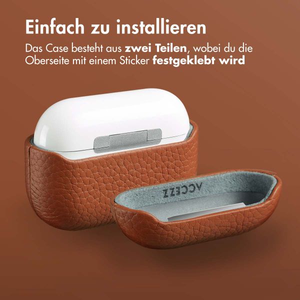 Accezz Echtleder Case  Apple Airpods Pro - Cognac