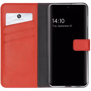 Selencia Echtleder Klapphülle Samsung Galaxy A32 (4G) - Rot