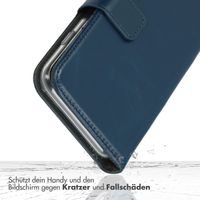 Selencia Echtleder Klapphülle Samsung Galaxy S24 Plus - Dunkelblau