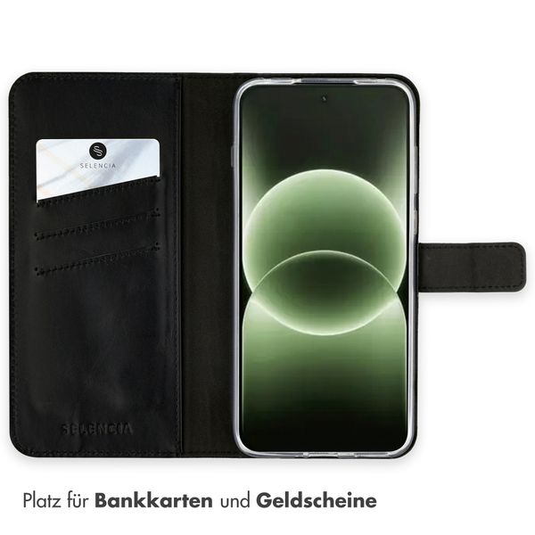 Selencia Echtleder Klapphülle OnePlus 15R - Schwarz