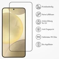 Accezz Vollflächige Schutzfolie aus gehärtetem Glas mit Applikator Samsung Galaxy S25 Plus