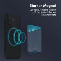 Accezz Lederkartenhalter - Geeignet für MagSafe und Qi2 - Nightfall Blue