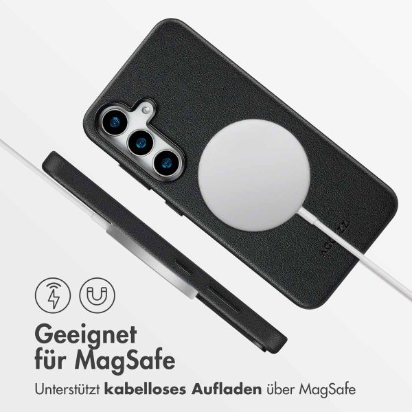 Accezz MagSafe Leather Backcover Samsung Galaxy S25 - Onyx Black