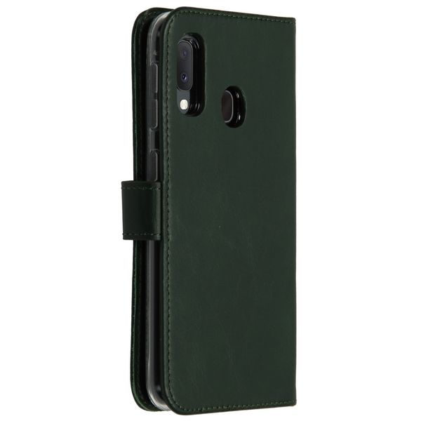 Selencia Echtleder Klapphülle Samsung Galaxy A20e - Grün
