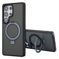 Accezz Ring Stand Backcover mit MagSafe Samsung Galaxy S25 Ultra - Schwarz