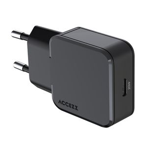 Accezz Ultra Slim GaN Ladegerät - USB-C - 20 W - Schwarz