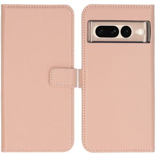 Selencia Echtleder Klapphülle Google Pixel 7 Pro - Rosa
