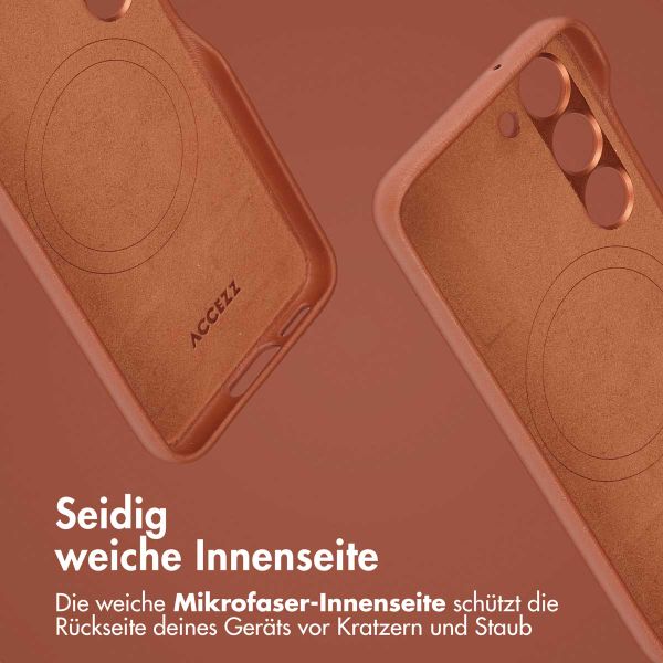 Accezz 2-in-1 Klapphülle aus Leder mit MagSafe Samsung Galaxy S23 - Sienna Brown