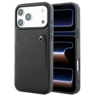 Selencia Riva Back Cover mit Kartenfach Apple iPhone 17 Pro - Schwarz