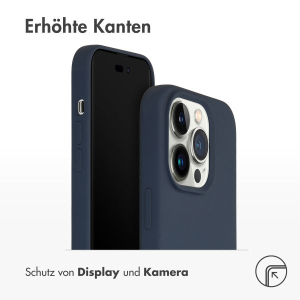 Accezz Liquid Silikoncase mit MagSafe Apple iPhone 14 Pro - Dunkelblau