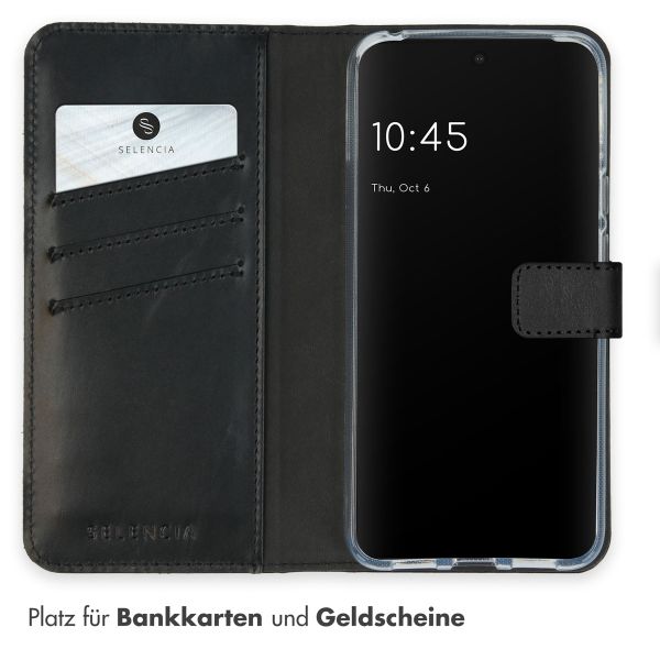Selencia Echtleder Klapphülle Google Pixel 8 - Schwarz