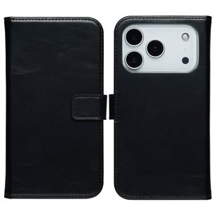 Selencia Echtleder Klapphülle Apple iPhone 17 Pro Max - Schwarz