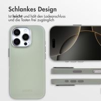 Accezz MagSafe Leather Backcover Apple iPhone 16 Pro - Light Grey