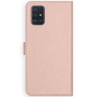 Selencia Echtleder Klapphülle Samsung Galaxy A51 - Dusty Pink